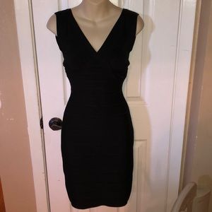 Nwot Herve Leger Black Bandage Dress XS